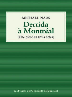 cover image of Derrida à Montréal